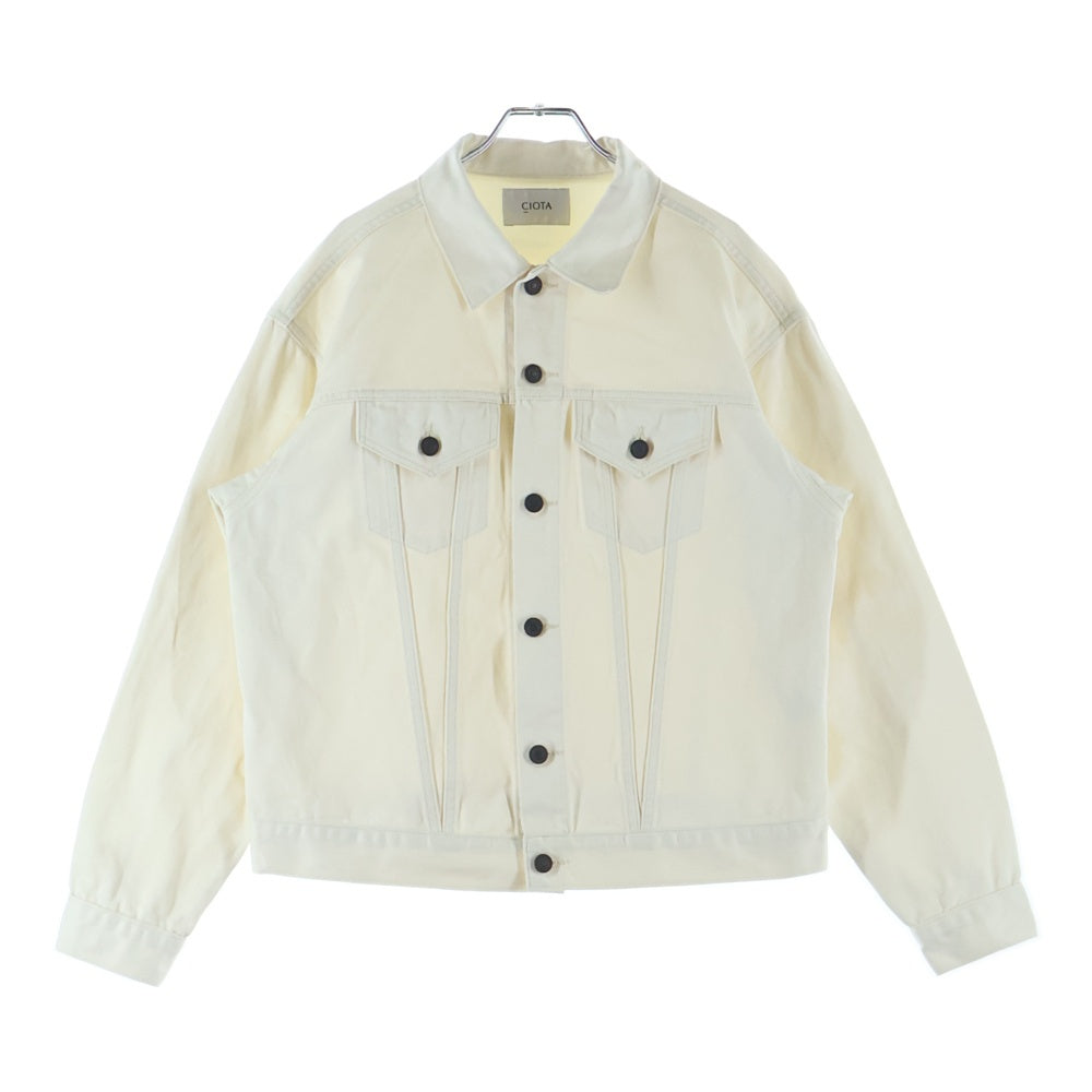 CIOTA(シオタ) 24SS GOLF JACKET ゴルフ マルチポケット デニムジャケット ホワイト BZLM-115