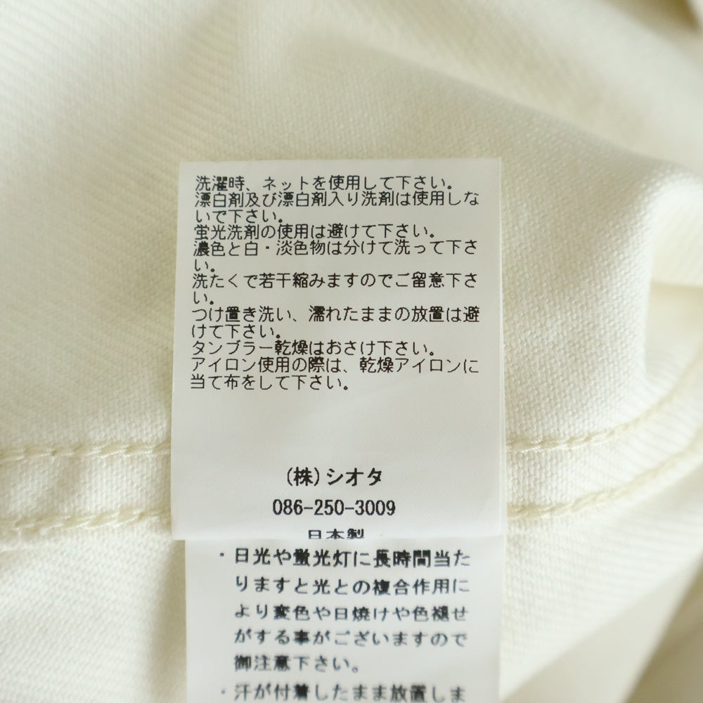 CIOTA(シオタ) 24SS GOLF JACKET ゴルフ マルチポケット デニムジャケット ホワイト BZLM-115