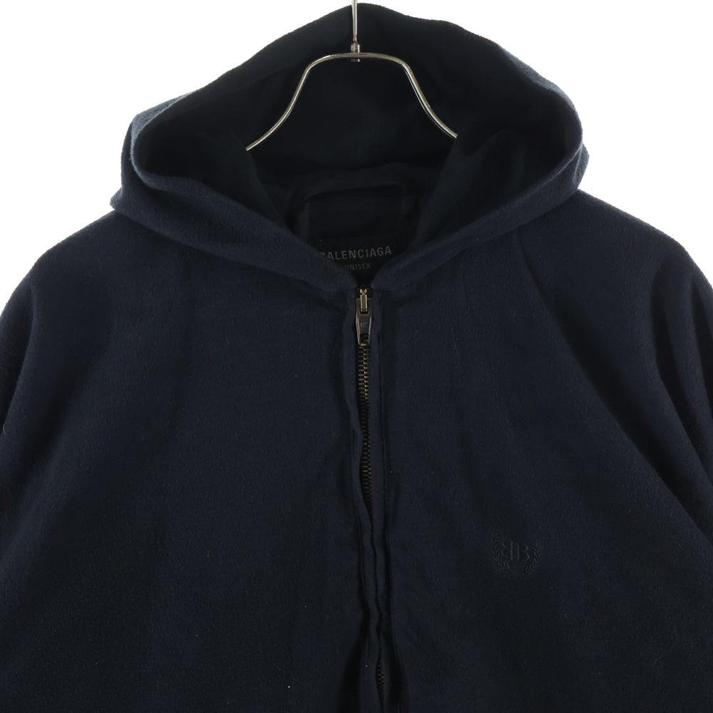 BALENCIAGA(バレンシアガ) 26SS HOODED ZIP-UP JACKET フーデッド ロゴデザイン ジップアップジャケット ブラック 839072 TPM14
