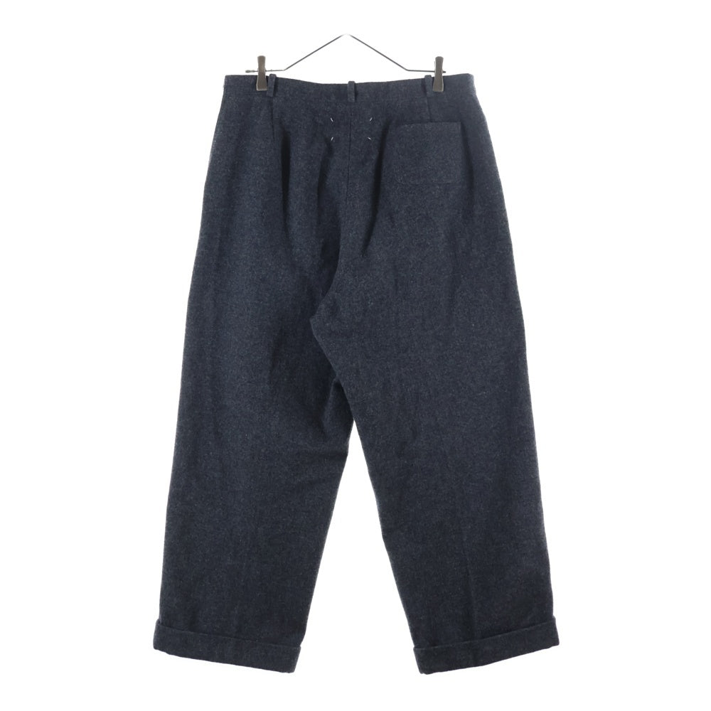 Maison Margiela(メゾンマルジェラ) 21AW PLEATED STRAIGHT LEG WOOL TROUSERS プリーツストレートレッグトラウザーパンツ S50KA0572 グレー S50KA0572