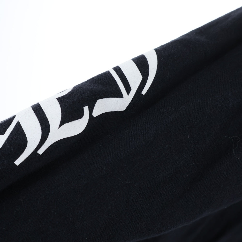 CHROME HEARTS(クロムハーツ) Neck Logo LS TEE ネックロゴプリント アームロゴ クルーネックロングスリーブTシャツカットソー ロンT ブラック