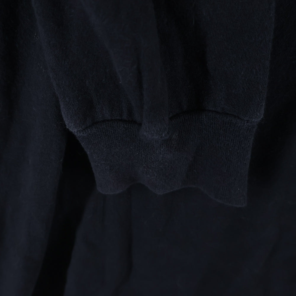 CHROME HEARTS(クロムハーツ) Neck Logo LS TEE ネックロゴプリント アームロゴ クルーネックロングスリーブTシャツカットソー ロンT ブラック