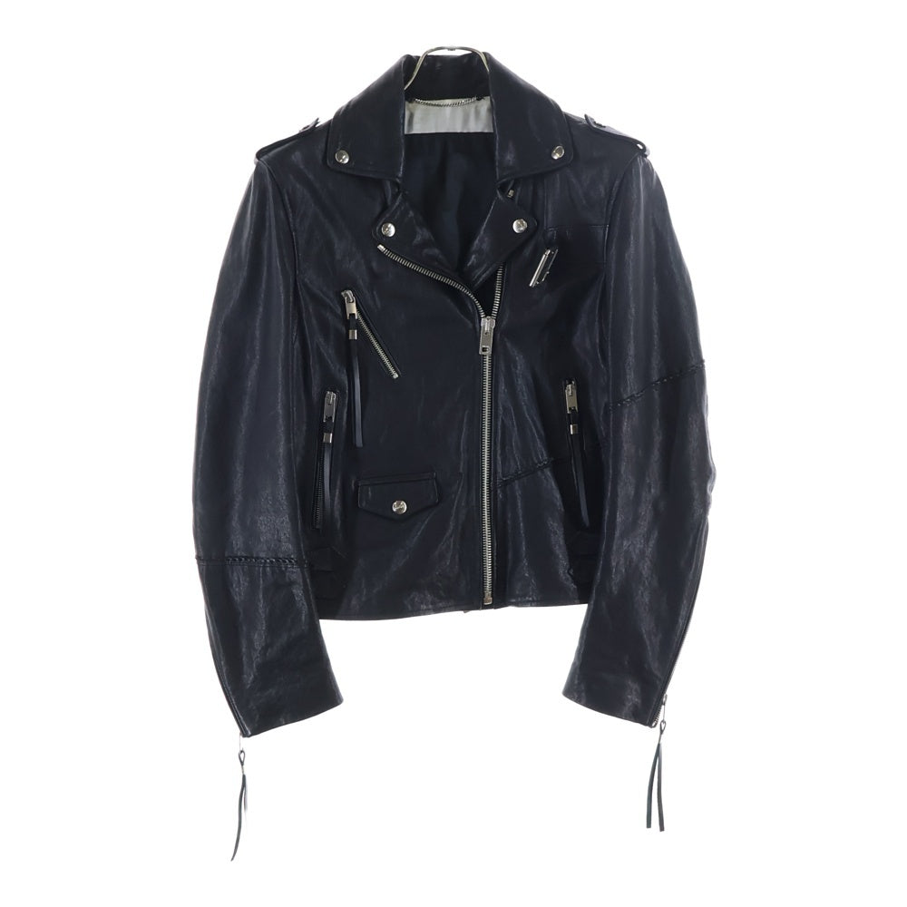DIESEL(ディーゼル) Semi-Double Rider Jacket セミダブルライダースジャケット レザージャケット ブラック IT001443