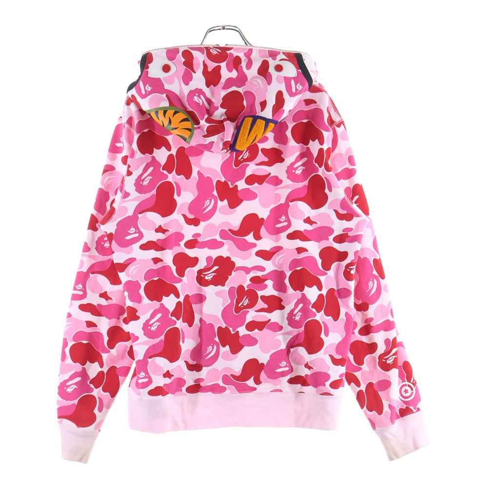 A BATHING APE(アベイシングエイプ) CAMO SHARK HALF ZIP HOODIE カモ