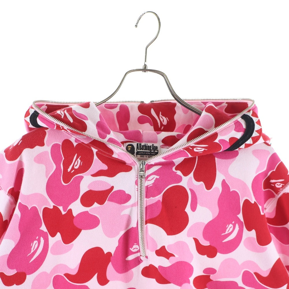 A BATHING APE】シャークパーカー カモ×ピンク XS エイプ 【公式通販】