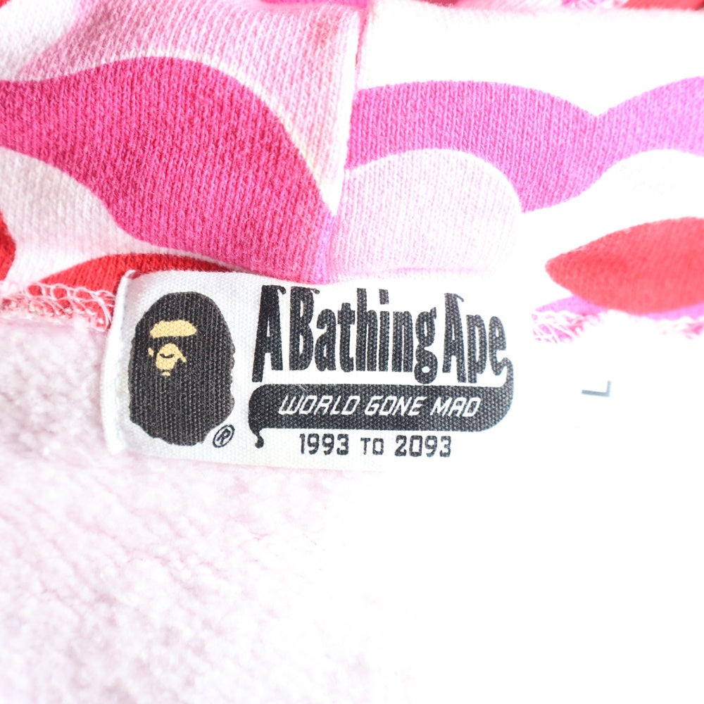 A BATHING APE(アベイシングエイプ) CAMO SHARK HALF ZIP HOODIE カモ