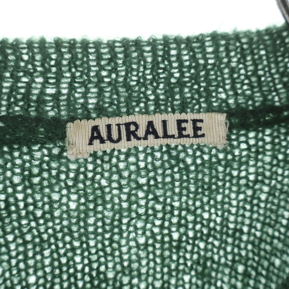 【美品】  AURALEE / オーラリー | SUPER KID MOHAIR KNIT P/O キッド モヘヤ ニット プルオーバー | 1 | グリーン | レディース Womens-Brushed-Super-Kid-
