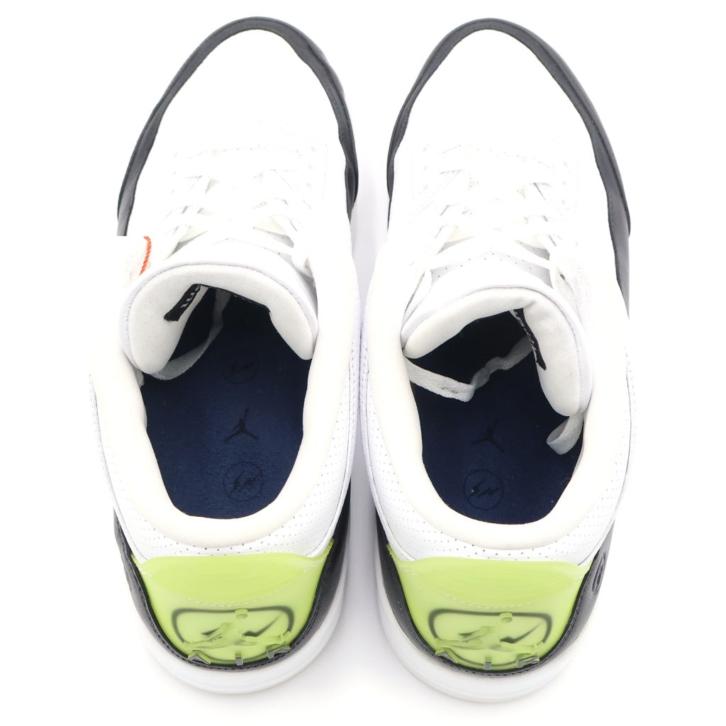NIKE(ナイキ) ×FRAGMENT DESIGN AIR JORDAN3 RETRO SP DA3595-100 フラグメントデザイン エアジョーダン3 ミッドカットスニーカー ホワイト/ブラック US13/31.0cm