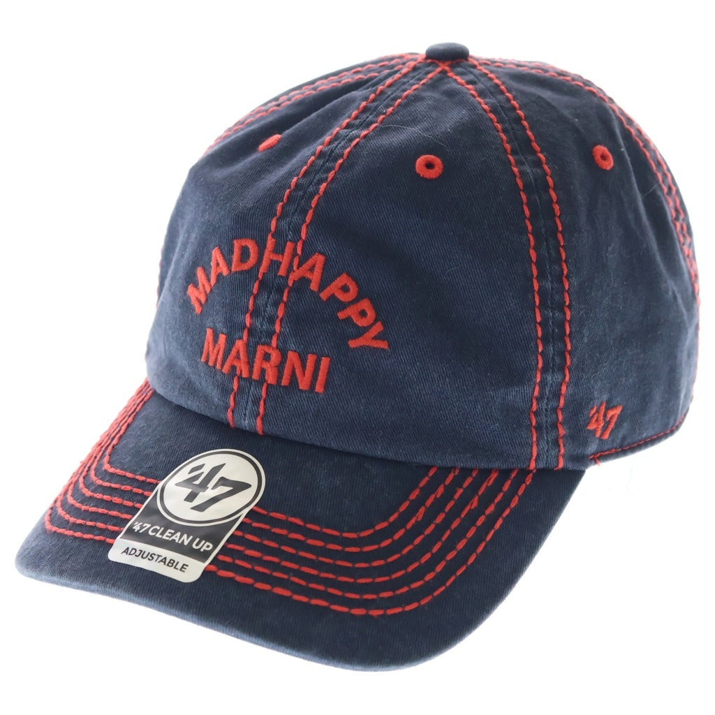 MARNI(マルニ) ×madhappy ×マッドハッピー 刺繍デザイン キャップ 帽子 ネイビー CLZC0186SOUMH004 レディース