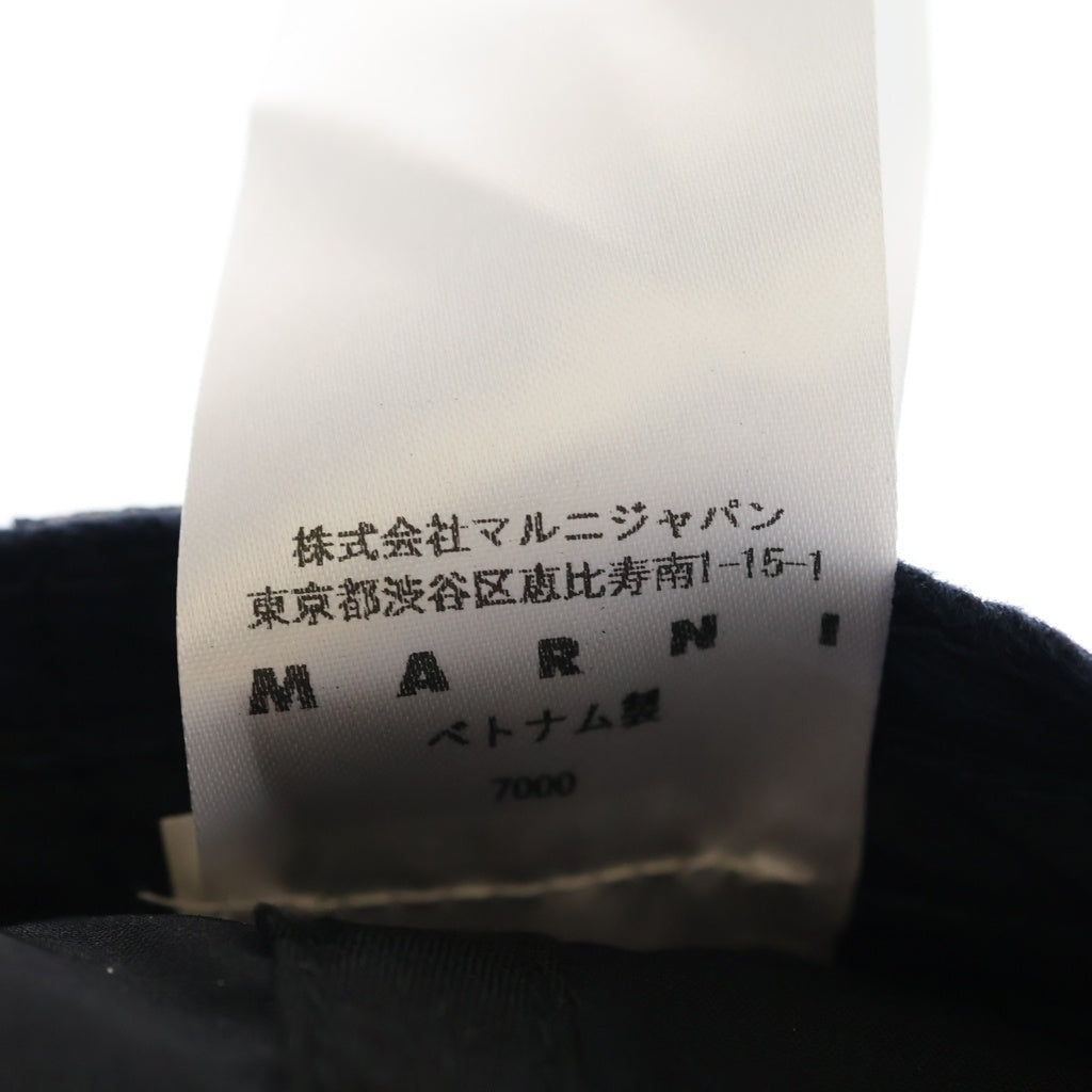 MARNI(マルニ) ×madhappy ×マッドハッピー 刺繍デザイン キャップ 帽子 ネイビー CLZC0186SOUMH004 レディース