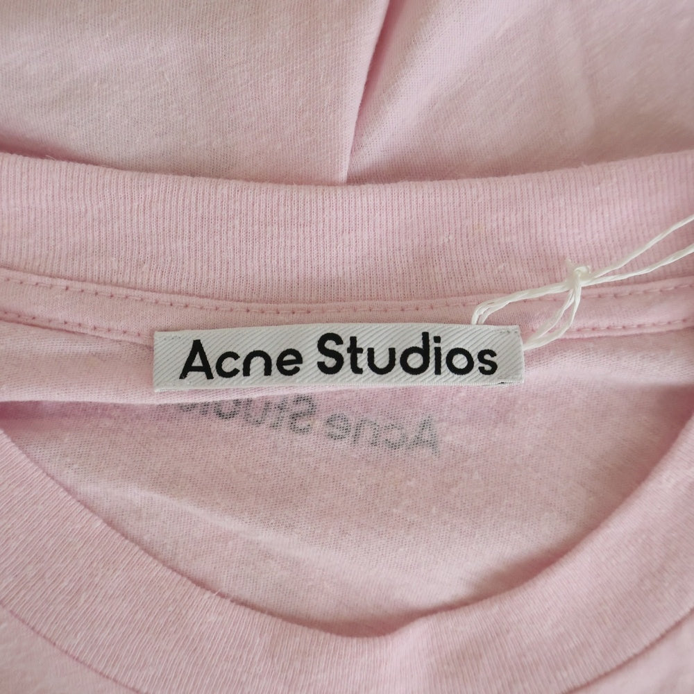 Acne Studios(アクネ ストゥディオズ) ハートロゴ 半袖Tシャツ カットソー ピンク CL0344