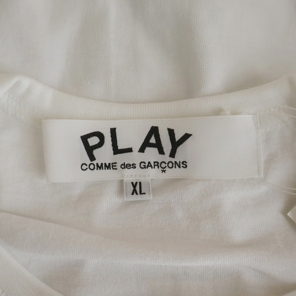 PLAY COMME des GARCONS(プレイコムデギャルソン) Red Heart Print Short-Sleeved T-Shirt レッドハートプリント半袖Tシャツ カットソー ホワイト/レッド AZ-T100-051-1