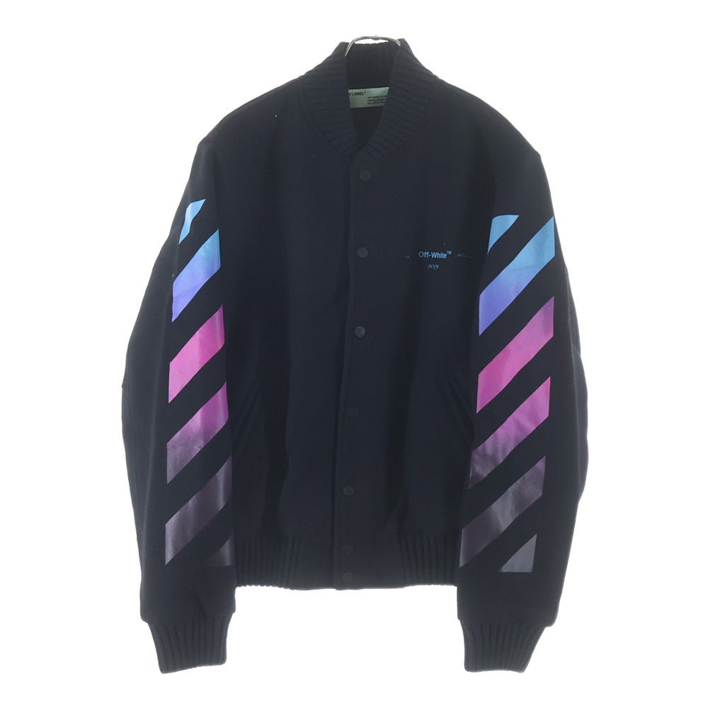 OFF-WHITE(オフホワイト) 18AW DIAG GRADIENT VARSITY JACKET ウール