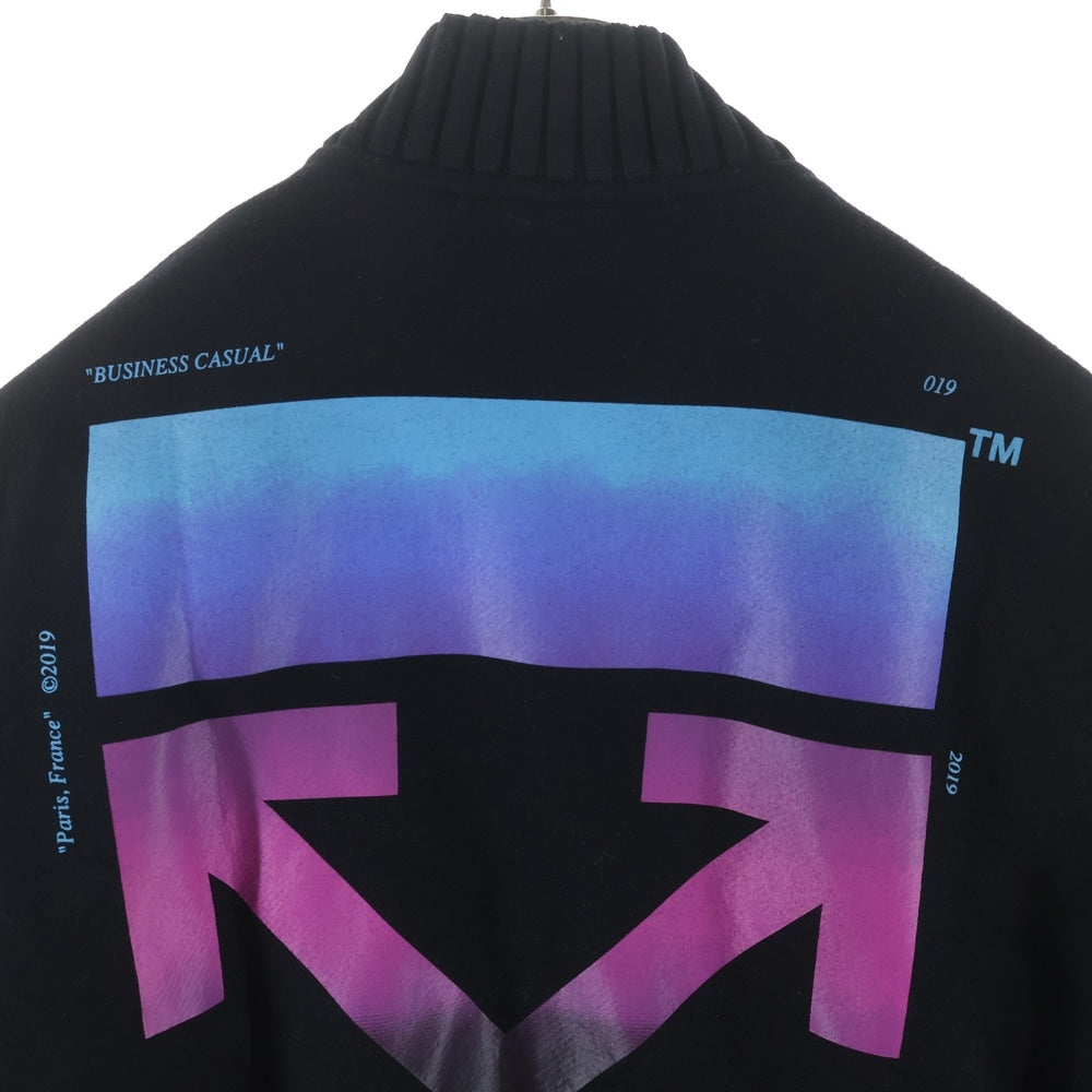 OFF-WHITE(オフホワイト) 18AW DIAG GRADIENT VARSITY JACKET ウール