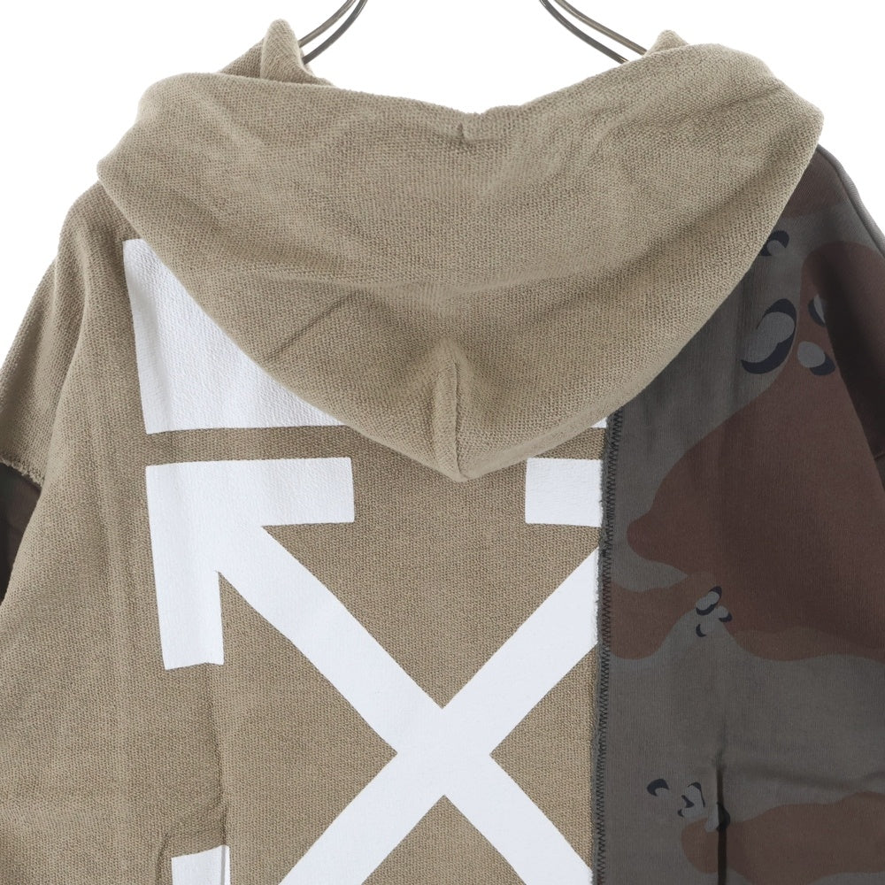 Off white mountain hoodie カモ柄 OFF-WHITE(オフホワイト) Camouflage Pattern Patchwork Pullover