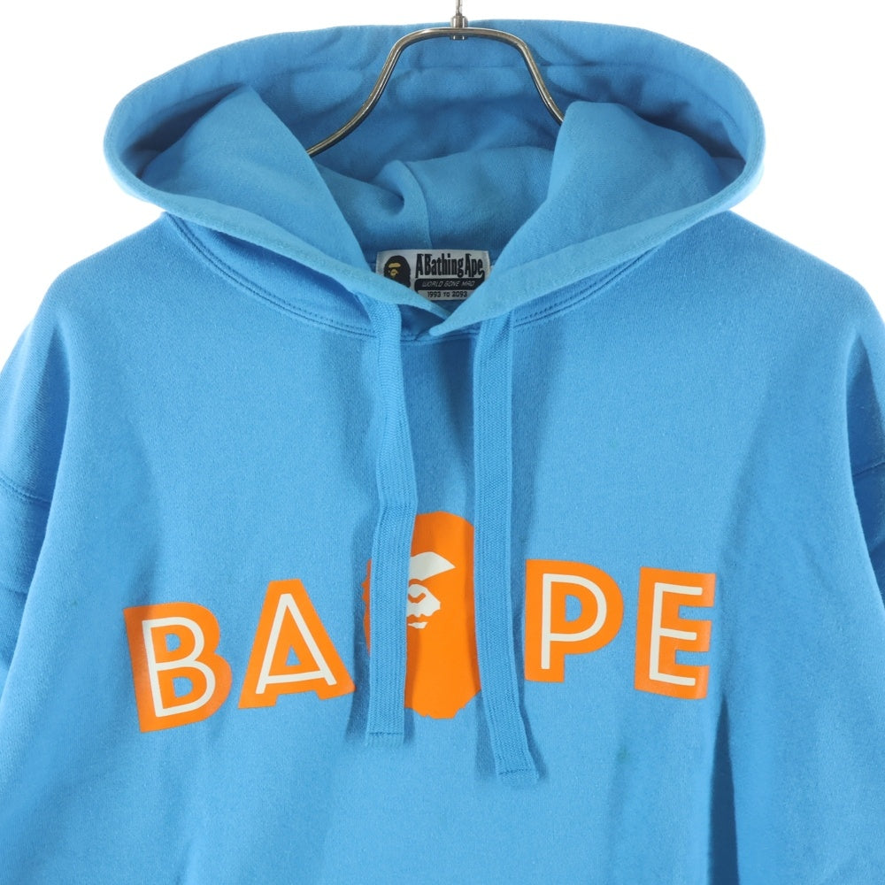 A BATHING APE(アベイシングエイプ) Layered Mudface Wide Hoodie レイヤードマッドフェイスワイドパーカー ブルー