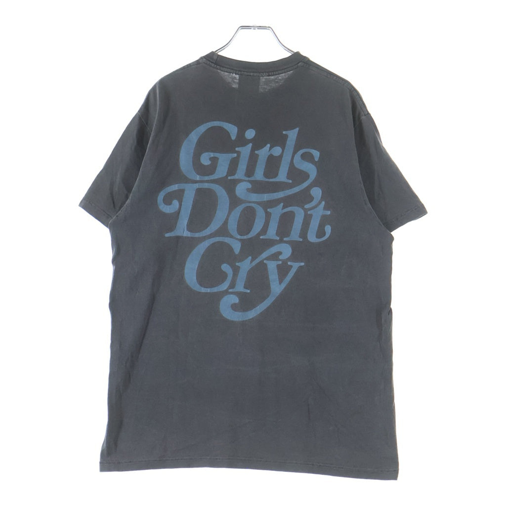 Girls Don't Cry(ガールズドントクライ) Crew Neck Back Print Short-Sleeved T-Shirt クルーネックバックプリント半袖Tシャツ グレー