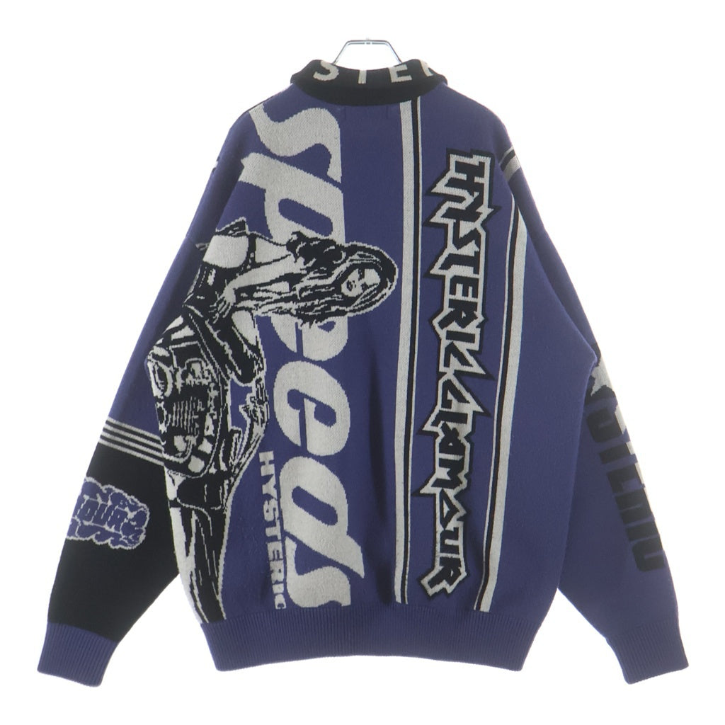 HYSTERIC GLAMOUR(ヒステリックグラマー) SOUND AND VISION サウンドアンドヴィジョン ジャカードジャケット アウター ブルー 02253NJ02