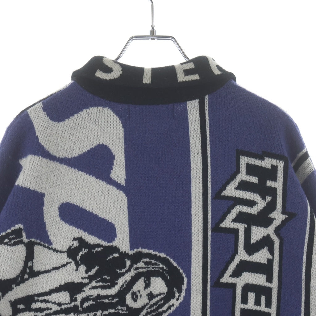 HYSTERIC GLAMOUR(ヒステリックグラマー) SOUND AND VISION サウンドアンドヴィジョン ジャカードジャケット アウター ブルー 02253NJ02
