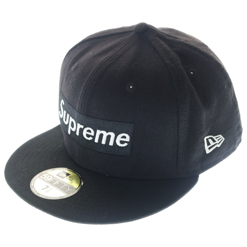 SUPREME(シュプリーム) 16AW ×NEWERA RIP Logo Cap ニューエラ リップ ボックスロゴデザイン ベースボールキャップ 帽子 ブラック
