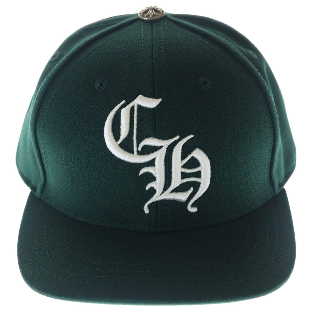CHROME HEARTS(クロムハーツ) CH HAT CHロゴ刺繍ベースボールキャップ グリーン