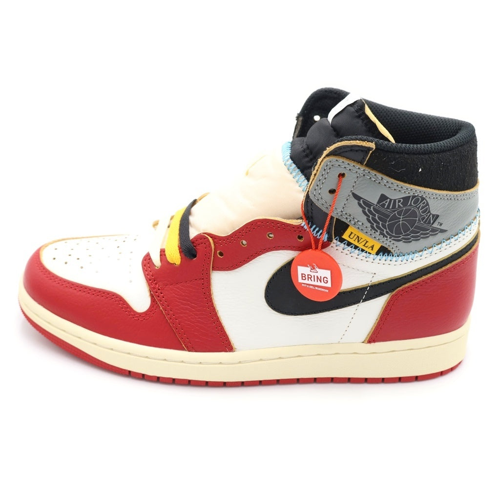 NIKE(ナイキ) ×UNION AIR JORDAN 1 RETRO HIGH OG CHICAGO ユニオン エアジョーダン1 ハイカットスニーカー レッド/ホワイト US9/27cm HV8563-600