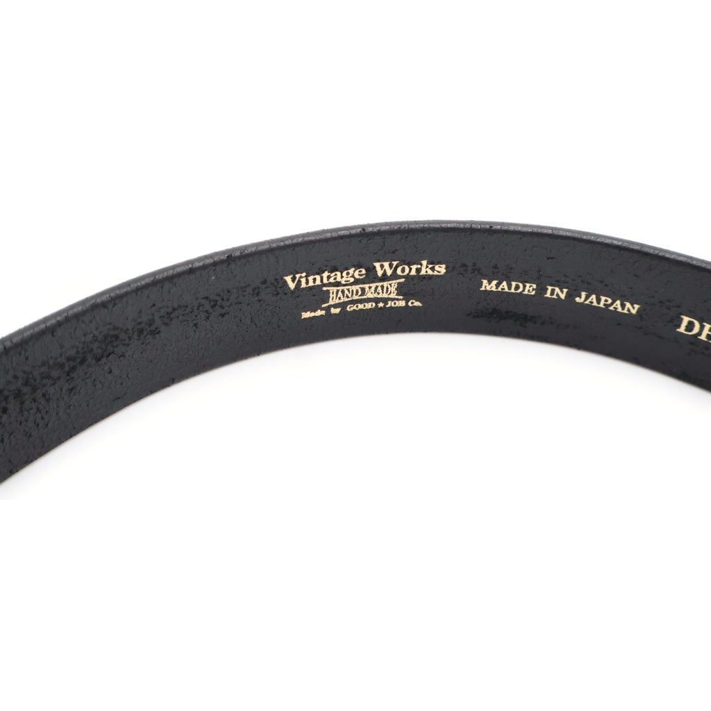 Vintage Works(ヴィンテージワークス) Cバックル レザーベルト ブラック DH5536