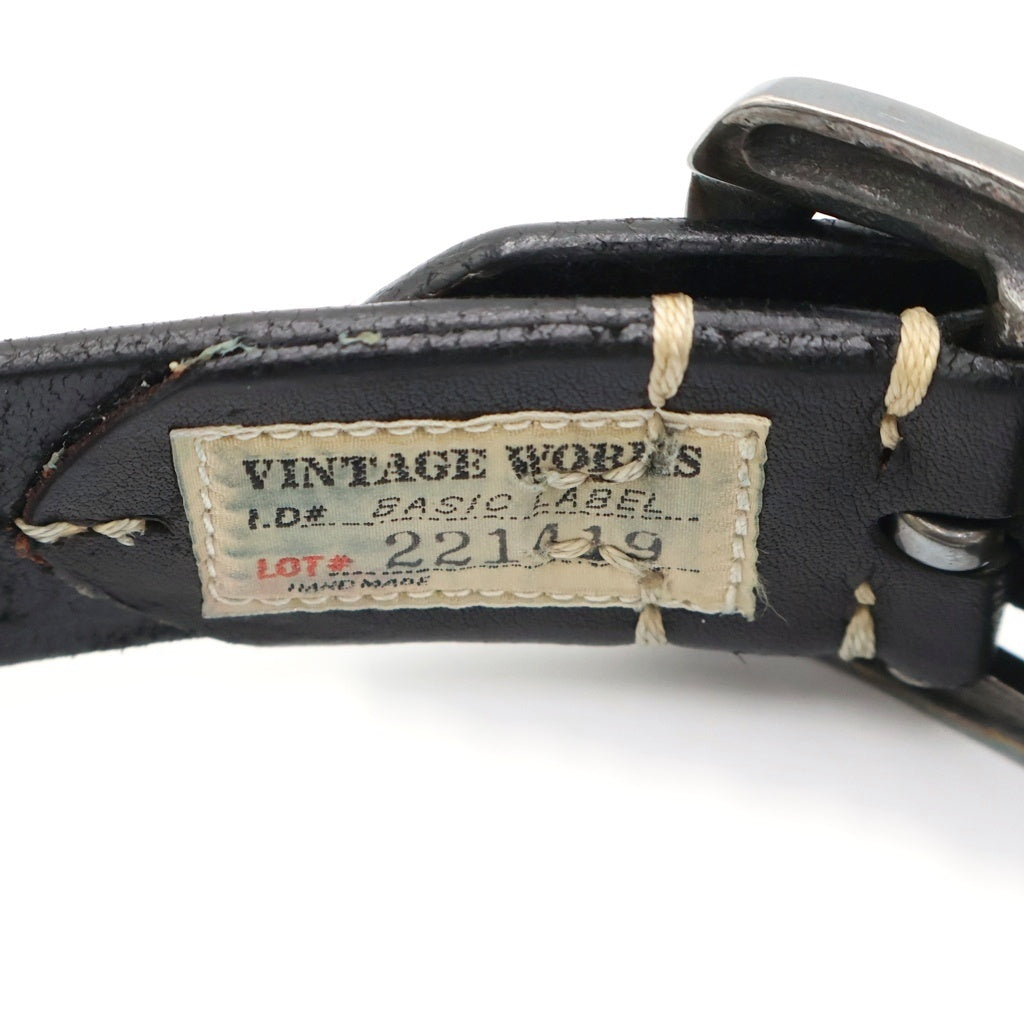 Vintage Works(ヴィンテージワークス) Cバックル レザーベルト ブラック DH5536