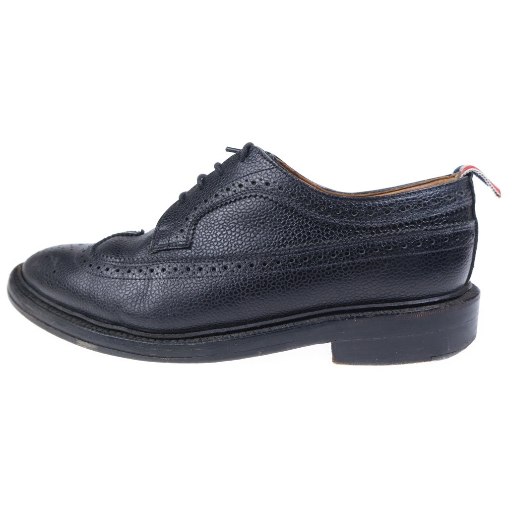THOM BROWNE(トムブラウン) クラシック ロングウィング ブローグ レザーローファー ブラック MFD002A00198