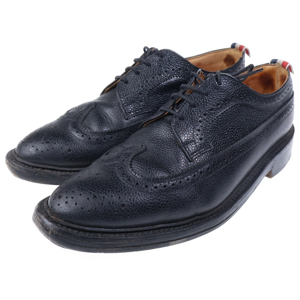 THOM BROWNE(トムブラウン) クラシック ロングウィング ブローグ レザーローファー ブラック MFD002A00198