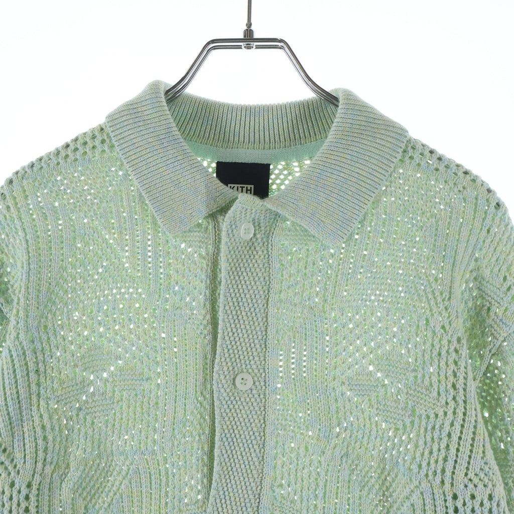 KITH(キス) Tilden Crochet Buttondown Zen チルデン クロシェ 長袖シャツ グリーン