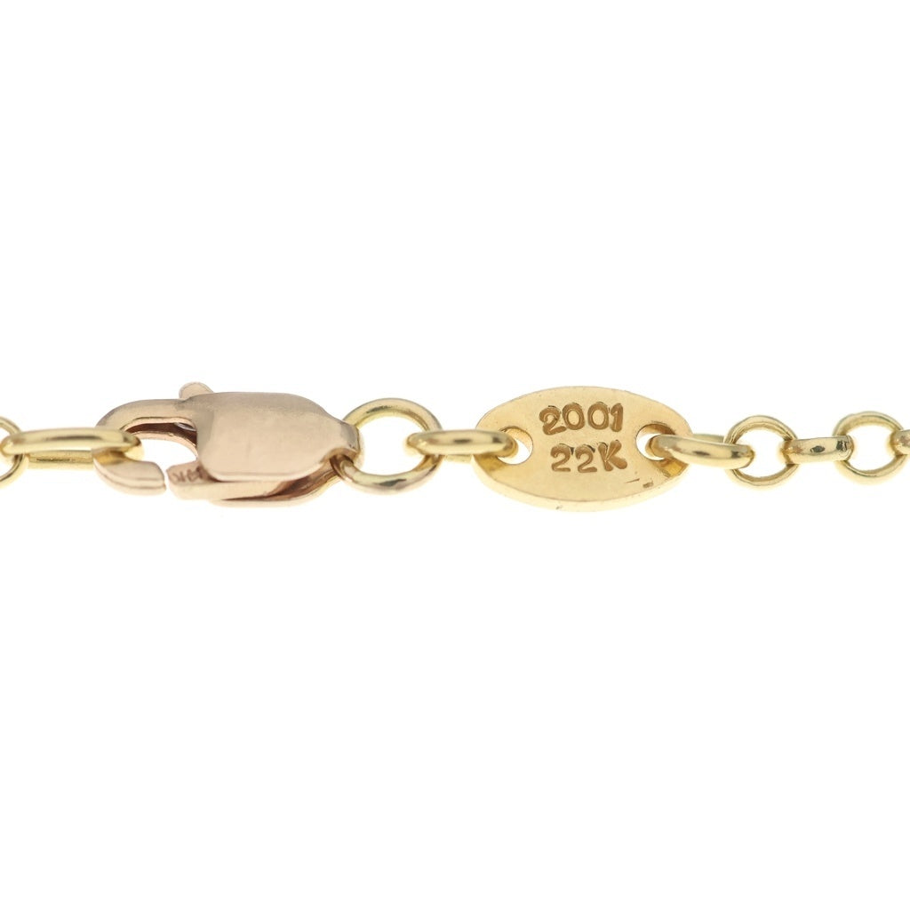 CHROME HEARTS(クロムハーツ) 22K NECKCHAIN R18 ロールチェーンネックレス 18inch ゴールド BCA010