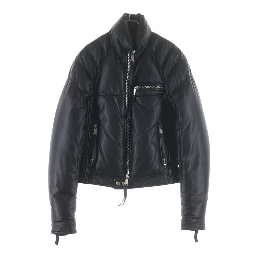 DSQUARED2(ディースクエアード) Lamb Leather Down Jacket ラムレザーダウンジャケット ブラック 71AM184