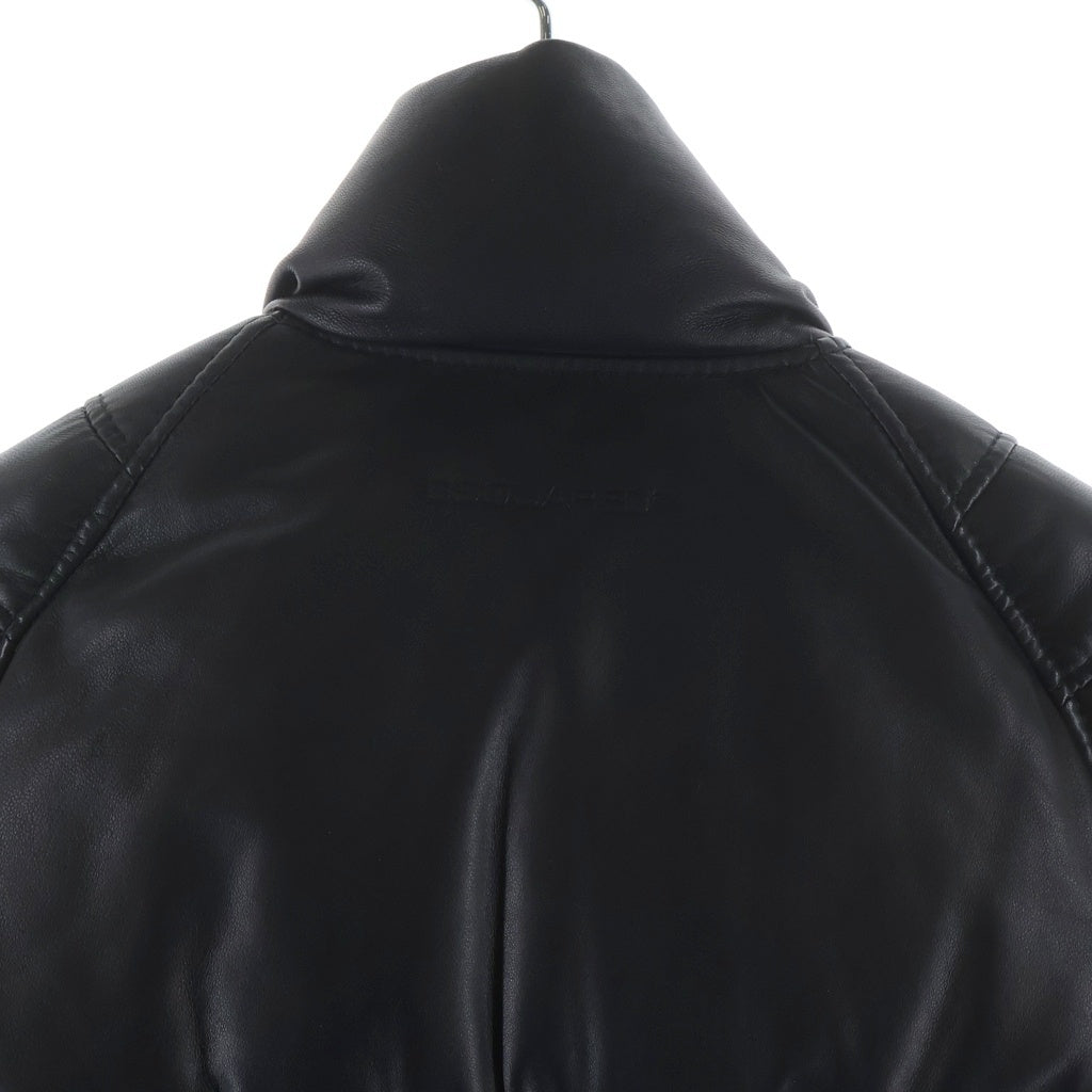 DSQUARED2(ディースクエアード) Lamb Leather Down Jacket ラムレザーダウンジャケット ブラック 71AM184