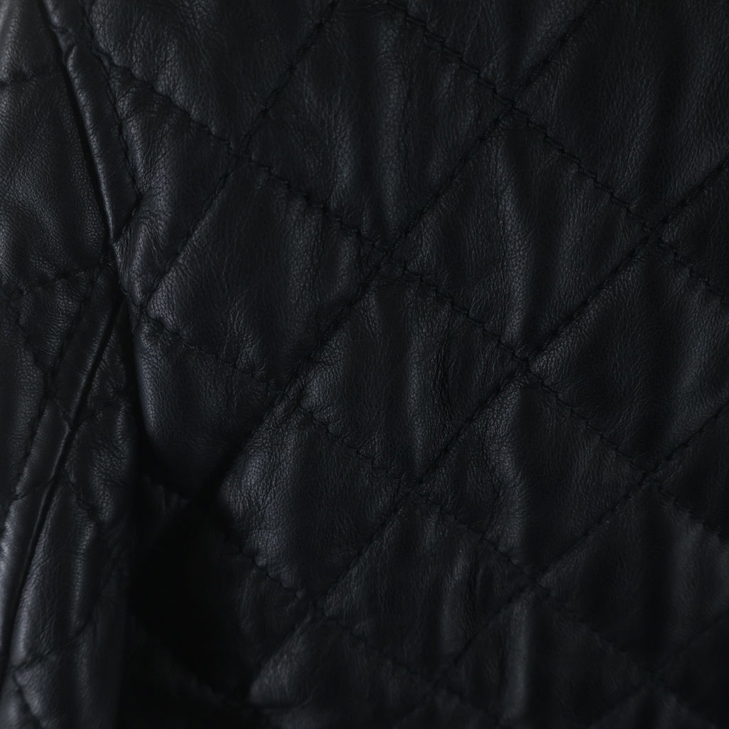 DSQUARED2(ディースクエアード) 13AW Quilted Leather Jacket キルティングレザージャケット ブラック S74AM0405