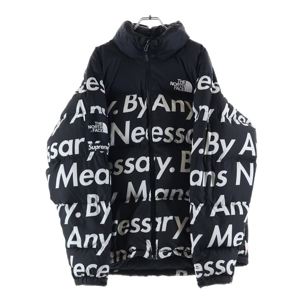 SUPREME(シュプリーム) 15AW ×THE NORTH FACE Nuptse Jacket By Any Means Necessary ザノースフェイス エニー ミーンズ ヌプシダウンジャケット ブラック
