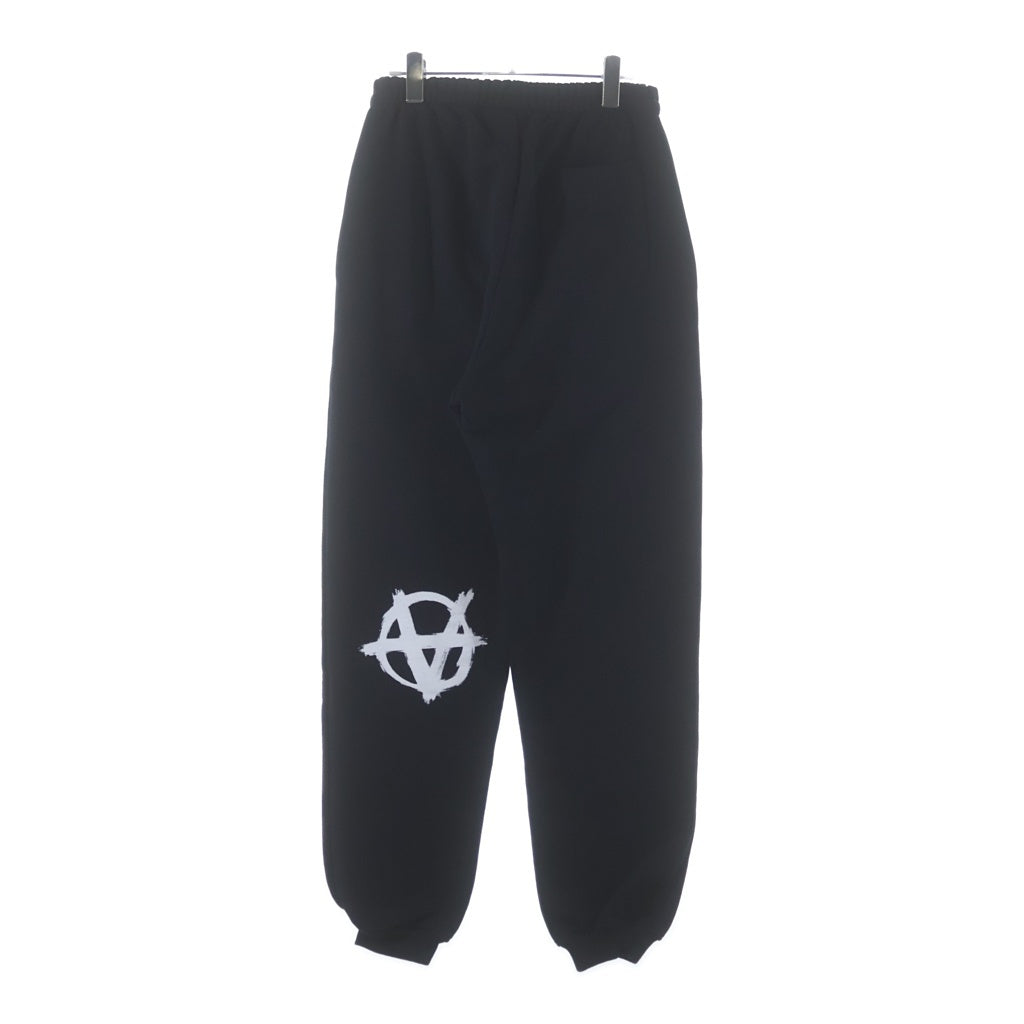 VETEMENTS(ヴェトモン) Anarchy Logo Sweatpants アナーキーロゴ スウェットパンツ ブラック UA52PA270B