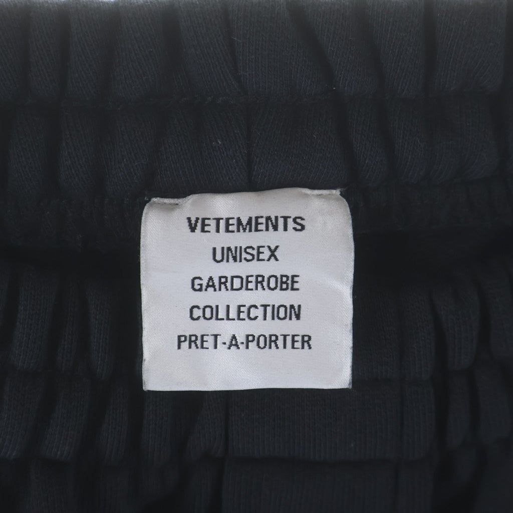 VETEMENTS(ヴェトモン) Anarchy Logo Sweatpants アナーキーロゴ スウェットパンツ ブラック UA52PA270B