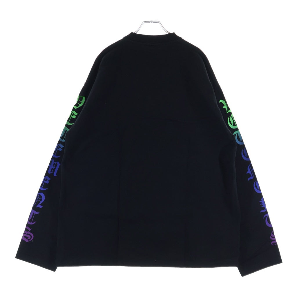 VETEMENTS(ヴェトモン) 21SS Gothic Logo Oversized Long-Sleeve Shirt ゴシックロゴオーバーサイズ長袖シャツ カットソー ブラック UE51TR660B