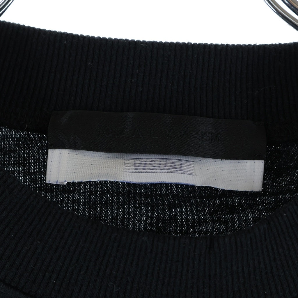 1017 ALYX 9SM(アリクス) Front Logo Print Long-Sleeved T-shirt フロントロゴプリント長袖Tシャツ ブラック