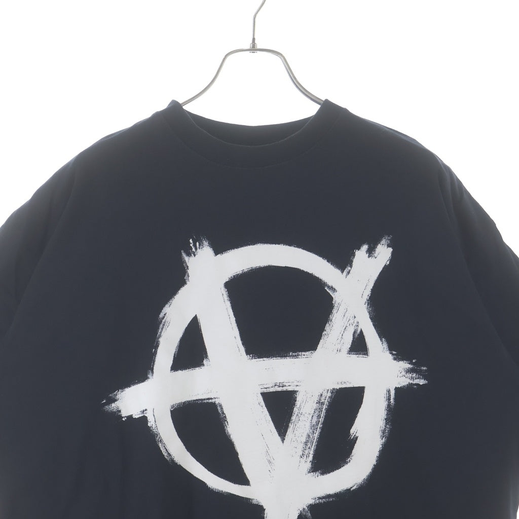 VETEMENTS(ヴェトモン) 21SS Anarchy Gothic Logo T Shirt アナーキー ゴシックロゴ クルーネック半袖Tシャツカットソー ブラック UE51TR640B