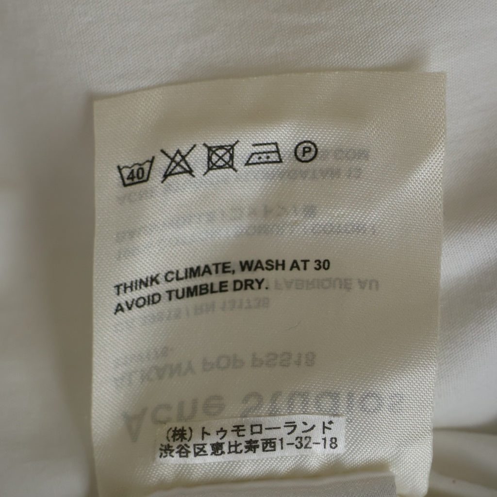 Acne Studios(アクネ ストゥディオズ) 18SSコットン 半袖シャツ ホワイト ALKANY POP PSS18