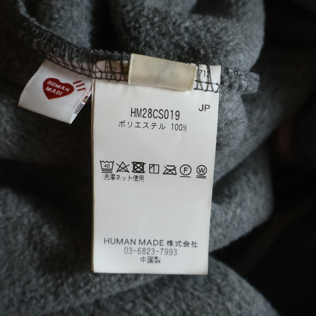 HUMAN MADE(ヒューマンメイド) FLEECE HALF-ZIP PULLOVER ロゴ刺繍