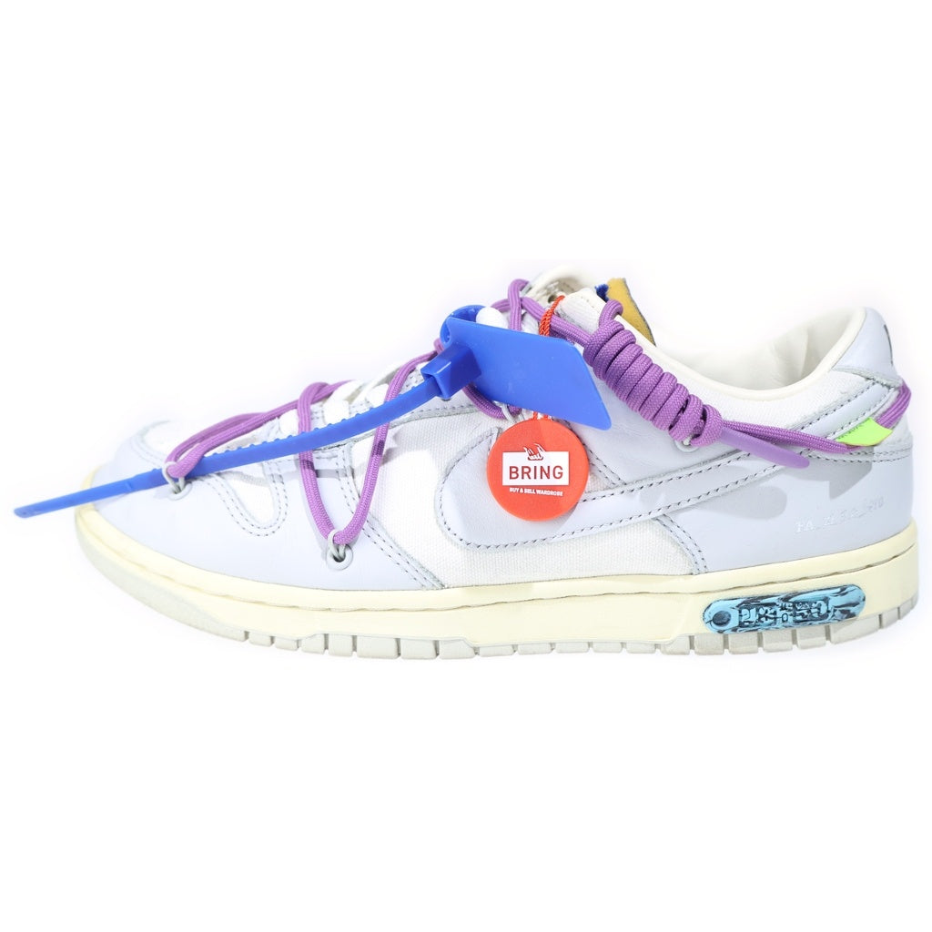 NIKE(ナイキ) ×OFF WHITE DUNK LOW SAIL NEUTRAL GRAY DM1602-107 オフホワイト ダンク ニュートラルグレー ローカットスニーカー ホワイト/グレー US9.5/27.5cm