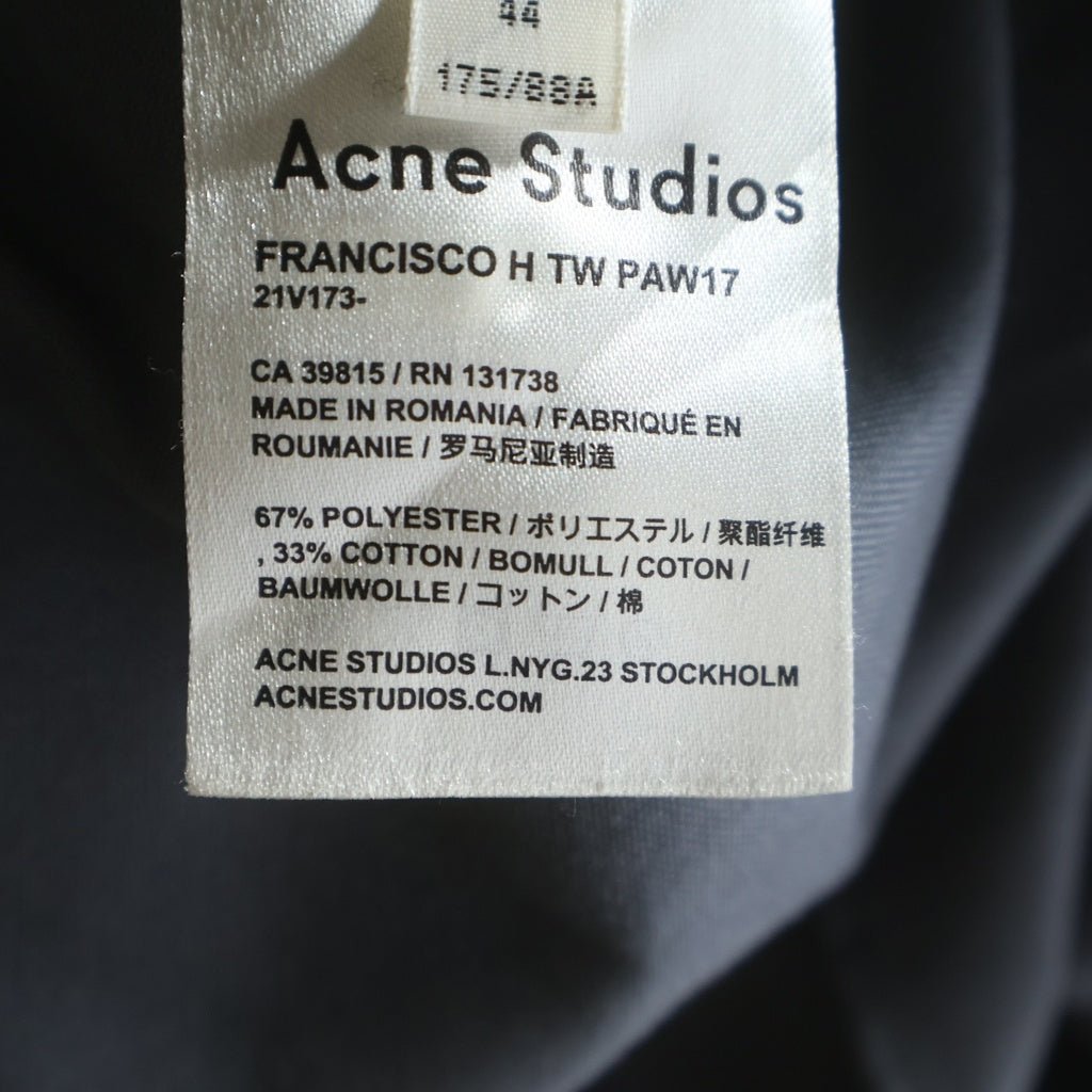 Acne Studios(アクネ ストゥディオズ) 17AW コットン 長袖シャツ ネイビー FRANCISCO H TW PAW17