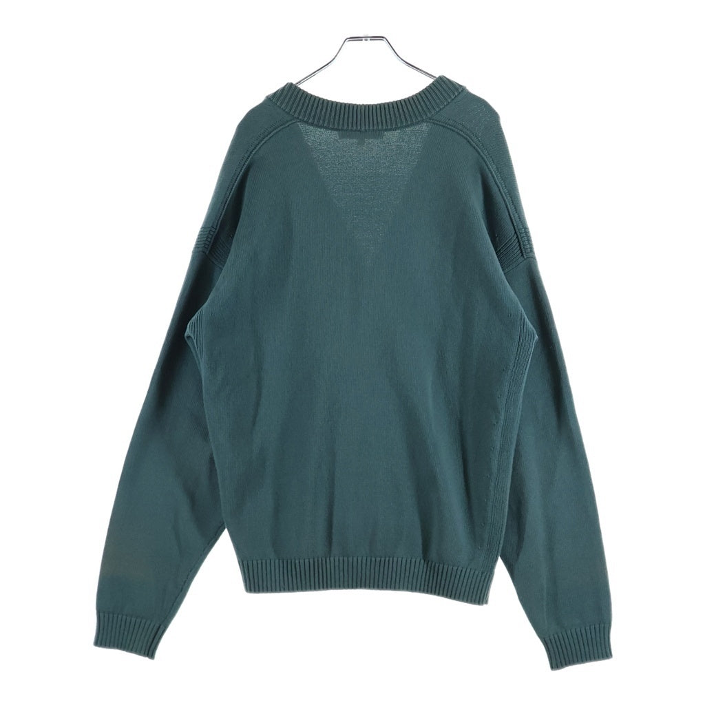 MAISON KITSUNE(メゾンキツネ) ボールド フォックス ヘッド パッチ コンフォート カーディガン ニット グリーン OM00502KT1099