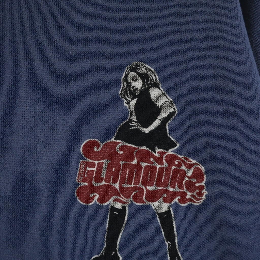 HYSTERIC GLAMOUR(ヒステリックグラマー) フロントロゴ Vネックスウェット トレーナー ブルー ヒステリック 2CS-4616