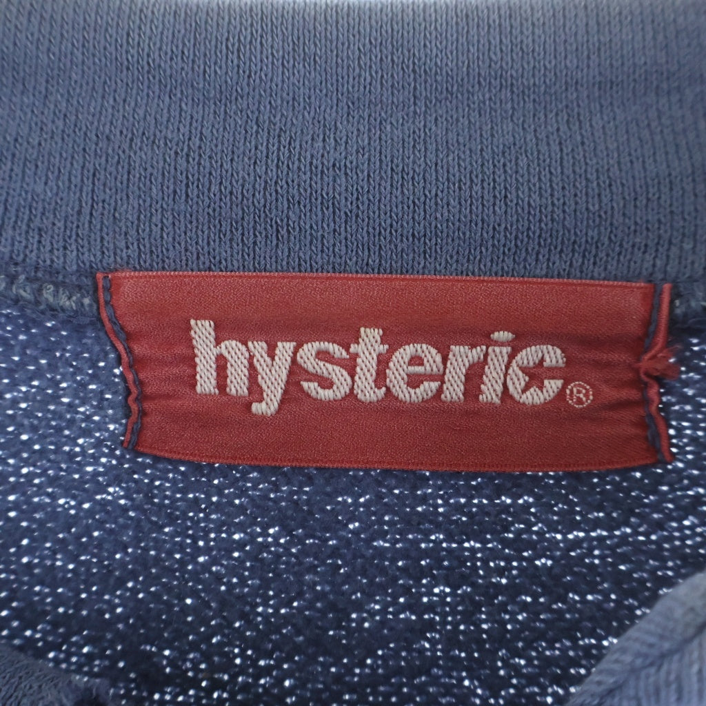 HYSTERIC GLAMOUR(ヒステリックグラマー) フロントロゴ Vネックスウェット トレーナー ブルー ヒステリック 2CS-4616
