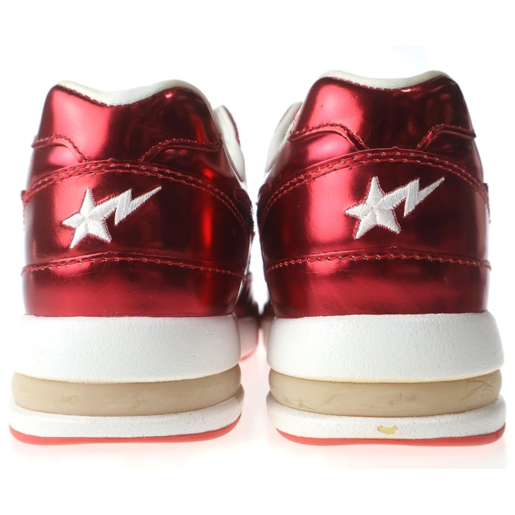 BAPE BY A BATHING APE(ベイプ ア ベイシング エイプ) ROAD STA スターモチーフ メタリックローカットスニーカー シューズ レッド