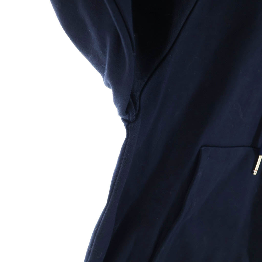 THOM BROWNE(トムブラウン) サイドトリコロールライン プルオーバーパーカー フーディー ネイビー MJT224A